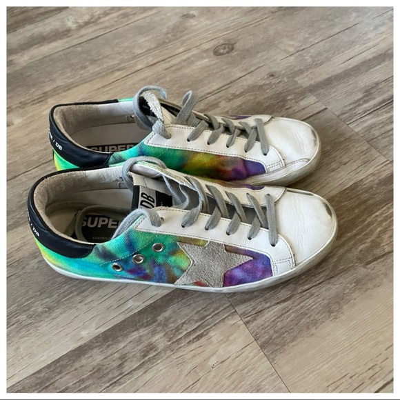 GOLDEN GOOSE SUPERSTAR SNEAKERS TIE DYE Worn 2x EUC - Picture 2 of 13